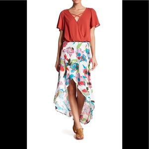 Floral Wrap Skirt